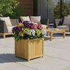 Pflanzkasten Blumentrog Blumentopf Garten Blumenkübel Holz Übertopf eckig Bild 2