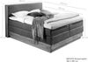 Möbel-Eins MENOTA Boxspringbett mit Bettkasten, massivem Holzrahmen und Bezug im Vintage Look grau 180x200 cm Härtegrad 2+3 Bild 3