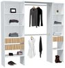 Habitdesign, Kleiderschrank– moderner Schlafzimmerschrank / Ankleideschrank in Artik weiß und Eiche Natur, viel Stauraum, Maße: 190 x 187 x 40 cm (B x H x T), Modell Ethna Bild 2