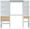 Habitdesign, Kleiderschrank– moderner Schlafzimmerschrank / Ankleideschrank in Artik weiß und Eiche Natur, viel Stauraum, Maße: 190 x 187 x 40 cm (B x H x T), Modell Ethna Bild 3