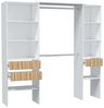 Habitdesign, Kleiderschrank– moderner Schlafzimmerschrank / Ankleideschrank in Artik weiß und Eiche Natur, viel Stauraum, Maße: 190 x 187 x 40 cm (B x H x T), Modell Ethna Bild 5