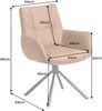 riess-ambiente Drehstuhl SIGNATURE cognac braun/schwarz - Echtleder, Metall, drehbar, Armlehne (Einzelartikel, 1 St), 360° drehbar & mit Taschenfederkern - ideal für Esszimmer & Büro Bild 3