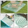 Outsunny Outdoorteppich Wendeteppich Kunststoffteppich mit Tragetasche, Rechteckig, Höhe: 0.3 mm, für Camping, Terrasse, Grün, 365 x 274 cm Bild 5