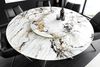 riess-ambiente Esstisch SPIN 150cm weiß-grau (Aurora Oro) · Keramik, drehbare Servierplatte (Einzelartikel, 1-St), Dreifuß-Gestell · Metall · rund · Marmor-Design · Drehplatte · Modern Bild 5