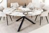 riess-ambiente Esstisch SPIN 150cm weiß-grau (Aurora Oro) · Keramik, drehbare Servierplatte (Einzelartikel, 1-St), Dreifuß-Gestell · Metall · rund · Marmor-Design · Drehplatte · Modern Bild 2