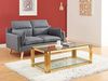 Vente-unique - NOMELANO Couchtisch Glas Gold - B 63,5 cm x H 45,5 cm x L 123,5 cm Bild 2