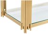Vente-unique - NOMELANO Couchtisch Glas Gold - B 63,5 cm x H 45,5 cm x L 123,5 cm Bild 5