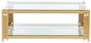 Vente-unique - NOMELANO Couchtisch Glas Gold - B 63,5 cm x H 45,5 cm x L 123,5 cm Bild 3