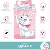 Bettwäsche Disney Cat Marie Baby 100x135 cm rosa/weiß Bild 3