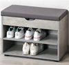 Kesper | Schuhschrank mit Sitzkissen, Material: Spanplatte, Maße: B: 60 x H: 47 x T: 30 cm, Farbe: Grau | 15934 13 Bild 2