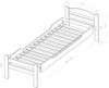 Einzelbett/GästebettEasy Premium Line K1/2h inkl. 2. Liegeplatz und 2 Abdeckblenden, 90x200 cm Buche Vollholz massiv weiß lackiert Bild 2