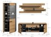 Wohnzimmer-Set >Canu< in Basalt Grau / Artisan - 280x190x44cm (BxHxT) Bild 2
