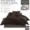 Bettwaesche-mit-Stil Mako-Satin Spannbettlaken Espresso Braun 90x200 cm, Höhe 20 cm Bild 4