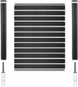 WPC-Sichtschutz Sarthe, Windschutz Zaun, WPC-Pfosten ~ Basiselement, 1,95m anthrazit Bild 4