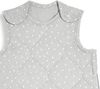 The Little Green Sheep Baby Sleeping Bag 0-6 Months, Quilted Organic Linen & Cotton Sleeping Bag, 1 Tog for Summer, Dove Grey with Rice Print Bild 3