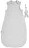 The Little Green Sheep Baby Sleeping Bag 0-6 Months, Quilted Organic Linen & Cotton Sleeping Bag, 1 Tog for Summer, Dove Grey with Rice Print Bild 2