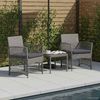 vidaXL Gartensessel mit Sitzkissen 2 Stk. Anthrazit Poly Rattan 46441 Bild 2