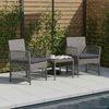 vidaXL Gartensessel mit Sitzkissen 2 Stk. Anthrazit Poly Rattan 46441 Bild 2