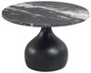 Couchtisch 60cm Aluminium mit schwarzer Marmor Tischplatte - Runder Wohnzimmertisch - Design Sofatisch - Moderner Loungetisch - Edler Beistelltisch Wohnzimmer Handmade Bild 1