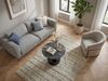 Couchtisch 60cm Aluminium mit schwarzer Marmor Tischplatte - Runder Wohnzimmertisch - Design Sofatisch - Moderner Loungetisch - Edler Beistelltisch Wohnzimmer Handmade Bild 5