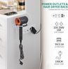 YITAHOME Große Schminktisch mit verstellbaren LED-Beleuchtung und Steckdosen,Transparenter Schreibtisch,Frisiertisch mit 9 Schubladen, Geteilte Schubladen, Weiß Bild 5