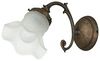 Licht-Erlebnisse Wandleuchte RICCIOLO, ohne Leuchtmittel, Wandlampe Weiß Glasschirm Messing Bronze Antik Lampe Bild 2