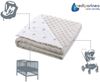 Medi Partners Krabbeldecke 100% Baumwolle 75x100 cm doppelseitig multifunktional Minky Kuscheldecke für Kinderwagen weich flauschig (graue Sterne mit grauem Minky) Bild 4