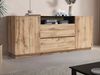 Vente-unique - CEMILINA Sideboard Holz, Platte SchwarzBeige - B 40 cm x H 75 cm x L 180 cm Bild 4