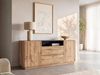 Vente-unique - CEMILINA Sideboard Holz, Platte SchwarzBeige - B 40 cm x H 75 cm x L 180 cm Bild 2