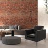 hjh OFFICE Loungesessel 1-Sitzer BAVERO Kunstleder Polsterstuhl Sessel für Wohnzimmer Bar Empfangsbereich, Relaxsessel gepolstert, Schwarz Bild 2