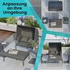Melko Gartenlounge-Set Sonneninsel inkl. Sonnendach Strandkorb Sonnenliege Aluminium Grau, (wetterfest, resistent gegen Regen, Salzwasser und intensive Sonneneinstrahlung, 3-tlg, inkl. 2 extra dicke und weiche Kissen inkl. Reißverschluss), 2 Beistellti... Bild 3