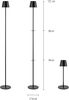 SellTec LED Außen-Stehlampe LED Stehleuchte Touch, dimmbar über Touchdimmer, höhenverstellbar, aufladbar über USB, 1xLED-Board/2,50W/3000K, warmweiß, höhenverstellbar, dimmbar per Touch, IP54, USB, Memoryfunktion Bild 4
