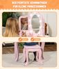 Bayer Chic 2000 Schminkkommode Schminktisch und Stuhl rosa mit Zubehör Bild 2