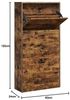 Vasagle Schuhschrank mit 3 Klappen Schuhregal mit 3 Ebenen 60 x 24 x 120 cm (L x B x H) vintagebraun von Songmics LBC030X01 Bild 3