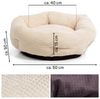 Canadian Cat Company Tierbett Katzenbett Cloey, beige, ca. 50 x 50 x 15 cm, gemütliches Katzenkörbchen kleine und große Katzen Bild 2