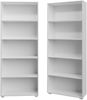 CASARIA® Bücherregal Weiß Holz 5 Fächer 190x60x28cm Büroregal Standregal Wand Bild 4