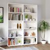 CASARIA® Bücherregal Weiß Holz 5 Fächer 190x60x28cm Büroregal Standregal Wand Bild 2