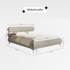 Selsey Polsterbett 140x200 cm Cord Hellbeige – Bett mit Stauraum und Bettkasten, gepolstertes Bett mit Lattenrost und Metallrahmen, Doppelbett Schlafzimmer mit goldfarbenen Füßen und Gasdruckfedern Bild 3