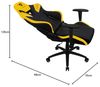ThunderX3 TC5BY Ergonomischer Gaming-Stuhl, abnehmbare Kissen, Air Tech, gelb Bild 3