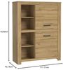FORTE Havanna Regal, Holzwerkstoff, Braun, 111,7 x 143,7 x 42,2 cm Bild 3