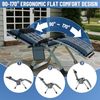 Huracan Liegestuhl klappbar bis 200kg, Sonnenliege Gartenliege wetterfest Balkon, Garten & Terrasse, Sonnenstuhl Outdoor Relaxliege verstellbar mit dickem Polster, liegesessel Nackenkissen (Grau) Bild 4