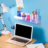 NiHome Attom Tech schillerndes Wandregal aus transparentem Acryl, 38,1 cm dick, unsichtbare Wandleiste, Bücherregal für Kinder, Bücherregal für Zuhause, Büro, Schule, Geschäft, 2 Stück Bild 2