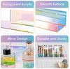 NiHome Attom Tech schillerndes Wandregal aus transparentem Acryl, 38,1 cm dick, unsichtbare Wandleiste, Bücherregal für Kinder, Bücherregal für Zuhause, Büro, Schule, Geschäft, 2 Stück Bild 4