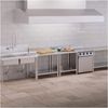 Royal Catering Arbeitstisch 60 x 60cm Edelstahltisch Edelstahl Zerlegetisch Gastro Aufkantung Bild 2