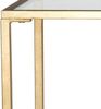 SAFAVIEH Glam Accent Table with Iron Legs, in Gold and Clear, 41 X 160 X 81.28 Bild 5