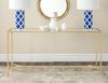 SAFAVIEH Glam Accent Table with Iron Legs, in Gold and Clear, 41 X 160 X 81.28 Bild 2