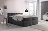 Furniture for Friends Doluna Valina Boxspringbett 220x200 cm H3 in Anthrazit niedriges Kopfteil 90 cm Ideal für Dachschrägen inkl. Visco Topper + 7 Zonen Taschenfederkern-Matratze Bild 2