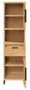 Wohnwand Wildeiche massiv 2tlg. massivum Sydney braun mit Vitrine TV-Lowboard 50x185x41 cm Wohnzimmermöbel modern Bild 4
