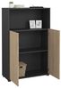 Dmora - Bücherregal Perrine, Büroregal, Mobiler Buchhalter, Bücherbrett, 80x34 h124 cm, Eiche und Grau Bild 3
