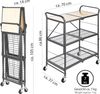 ONVAYA® Küchenwagen James klappbar | Servierwagen auf Rollen | Etagenwagen | Beistellwagen für Küche und Wohnzimmer | Grau Bild 2